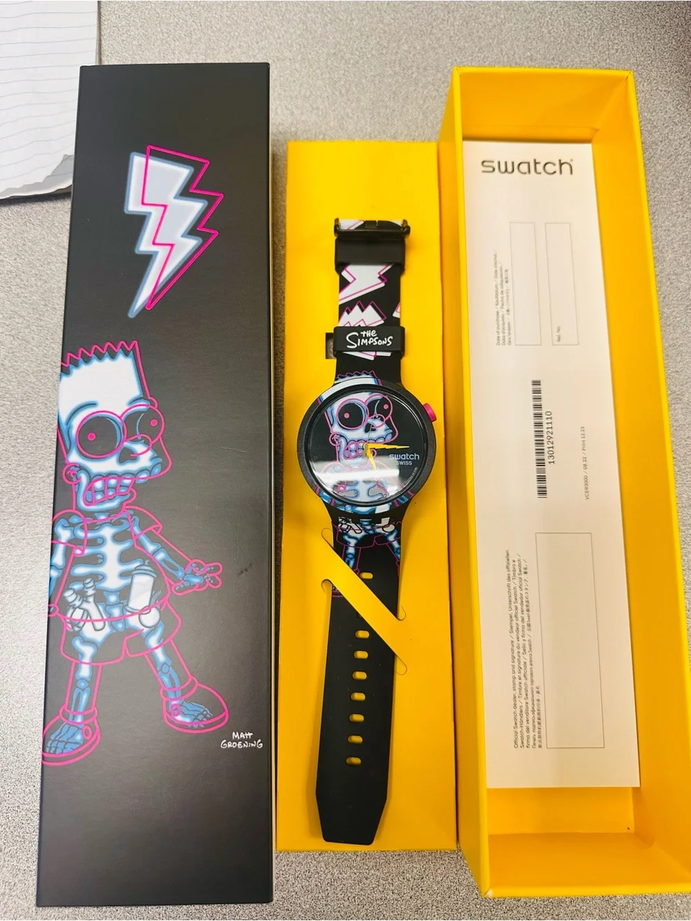 Swatch Bart Simpson Ay Caramba! Watch - New In Box